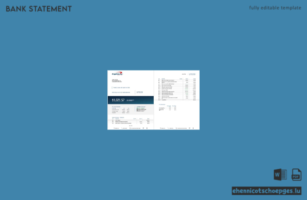 Kontoauszug von Capital One USA (Word-Dokument, 2 Seiten), Beispielvorschau